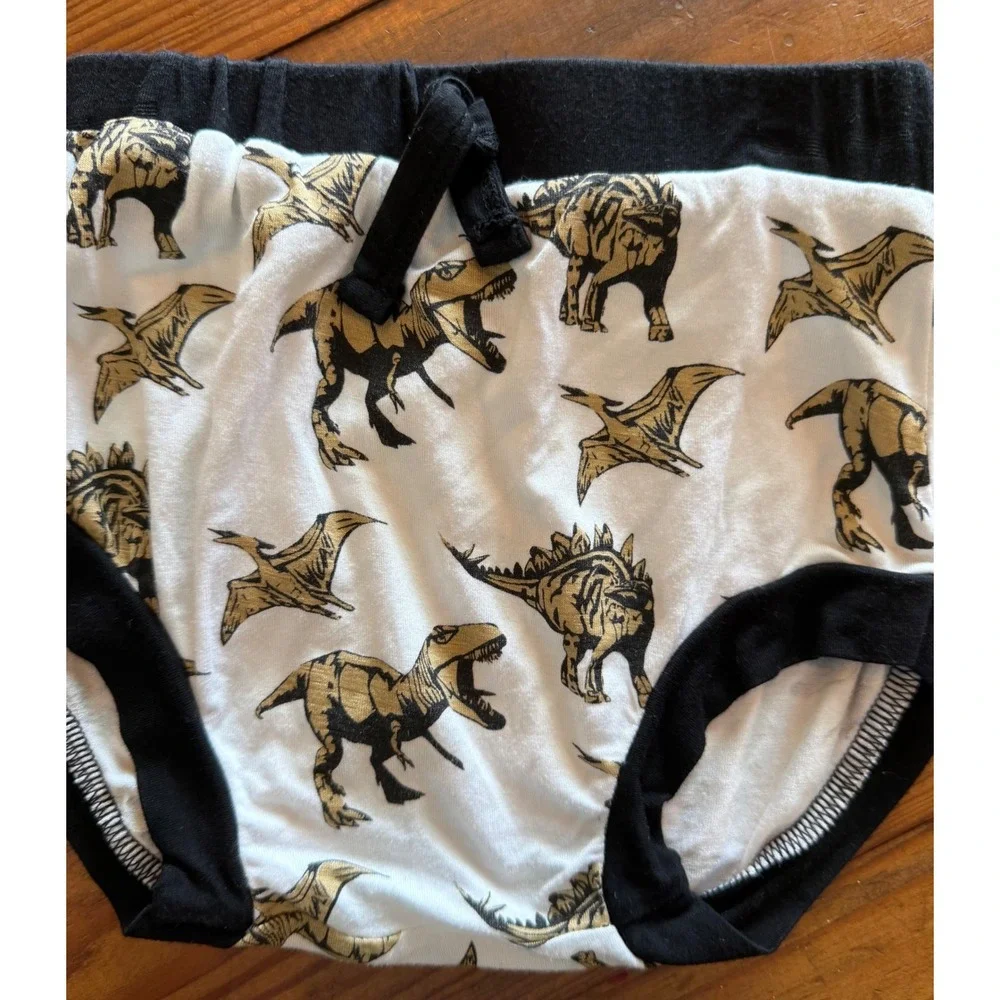 Kate Quinn Dinosaur Bamboo Viscose Bummies Diaper Cover Gold Black 3-6M